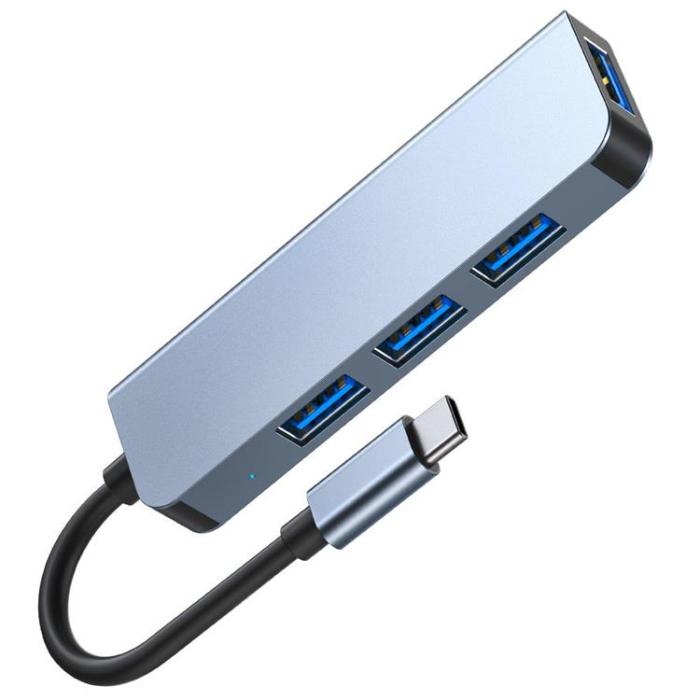 Tech-Protect - Tech-Protect V1-Hub Adapter 4in1 - Grå
