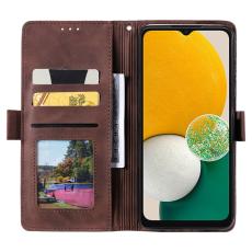 OEM - Samsung Galaxy A57 Pl&aring;nboksfodral RFID-Skydd Konstl&auml;der - Brun