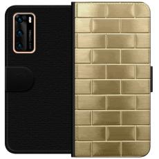 iSecrets - Pl&aring;nboksfodral till Huawei P40 med Gyllene Murstenar