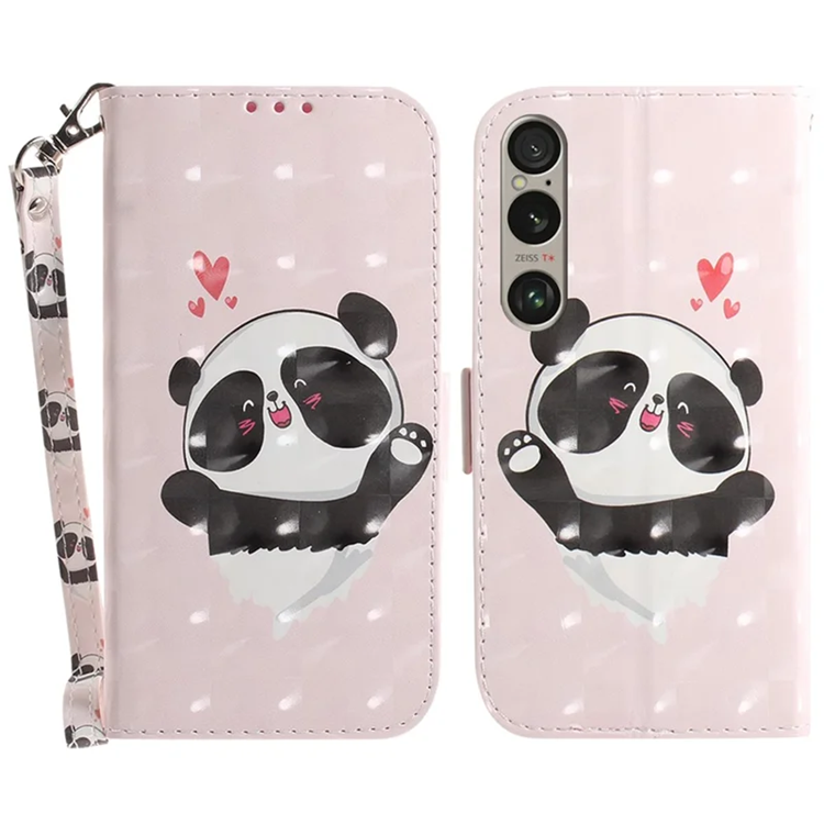 Sony Xperia 1 VI Plånboksfodral med Handledsrem - Panda | 2353 | AlltMobil