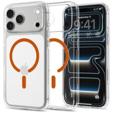 Spigen - Spigen Mobilskal F&ouml;r iPhone 18 Pro/17 Pro Magsafe Ultra Hybrid - Clear/Orange
