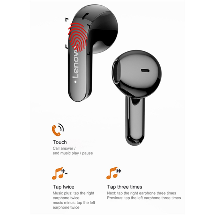 Lenovo - LENOVO TWS Trådlösa Bluetooth-Hörlurar In-ear Thinkplus X16 - Svart