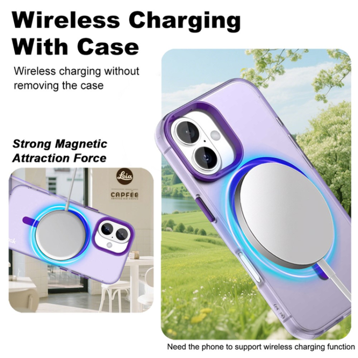 Imak - IMAK iPhone 17 Mobilskal MagSafe Anti Drop - Lila