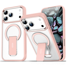 A-One Brand - iPhone 17 Pro Mobilskal MagSafe PC+TPU med Kickstand - Rosa