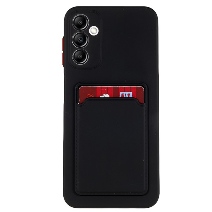 A-One Brand - Galaxy A14 5G/4G Mobilskal Korthållare TPU Drop-proof - Svart