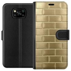 iSecrets - Pl&aring;nboksfodral till Xiaomi Poco X3 NFC med Gyllene Murstenar