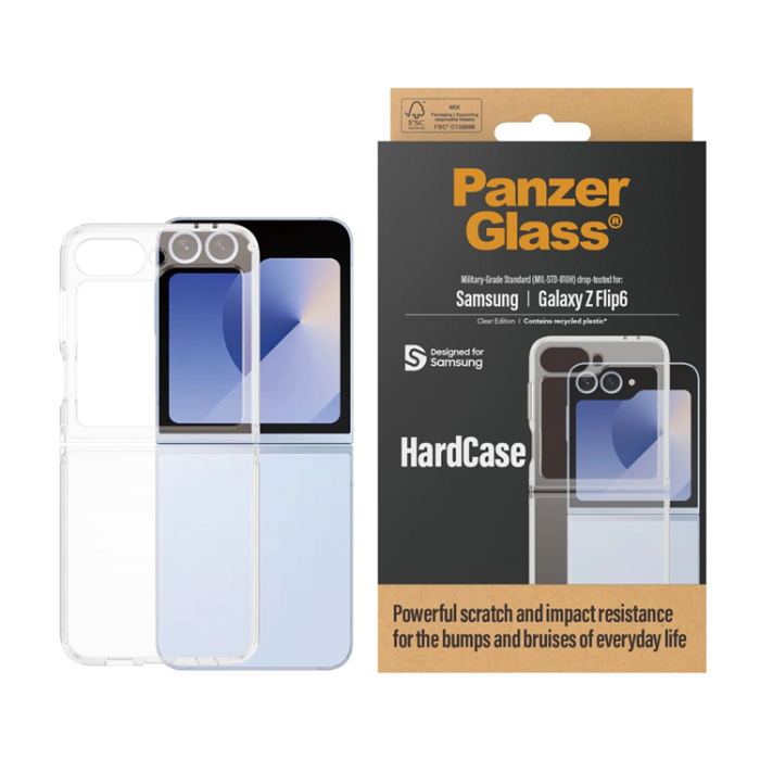 Panzer - PanzerGlass Galaxy Z Flip 6 Mobilskal Hård Antibakteriell - Transparent