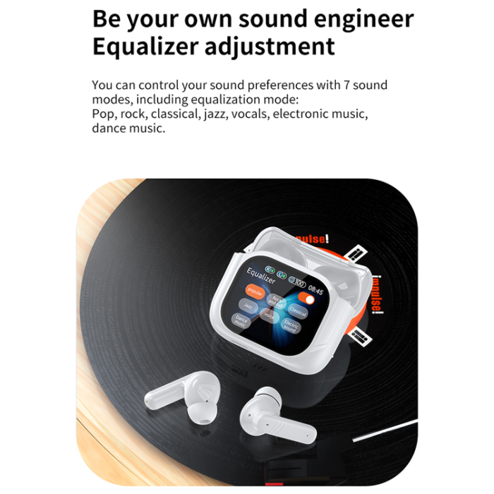 A-One Brand - TWS Trådlösa Bluetooth-Hörlurar In-Ear HD Touch Screen Laddningsfodral LX-50