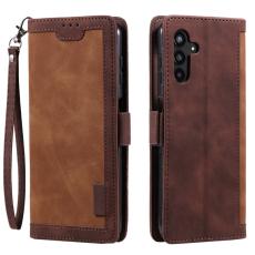 OEM - Samsung Galaxy S26+ Pl&aring;nboksfodral RFID-Skydd Konstl&auml;der St&auml;ll - Brun