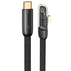 USAMS - USAMS Vinklad kabel USB-C&ndash;Lightning 20W 1,2m (US-SJ583) - Svart