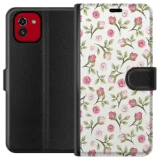 Gustaf - Pl&aring;nboksfodral till Samsung Galaxy A03 med Blommigt