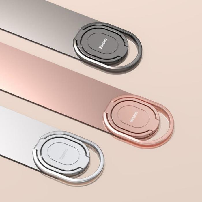 UTGATT1 - Baseus Rails Self-Adhesive Ringhållare Telefonställ - Rosa