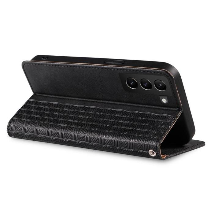 OEM - Galaxy S22 Plus Plånboksfodral Magnet Strap - Svart