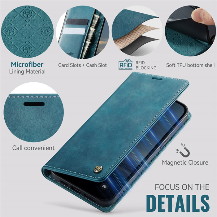 Caseme - Caseme iPhone 16e Plånboksfodral RFID Blocking - Grön