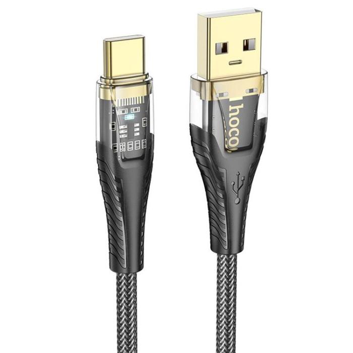 Hoco - HOCO USB-A till USB-C Kabel 2.4A 1.2m U121 - Svart