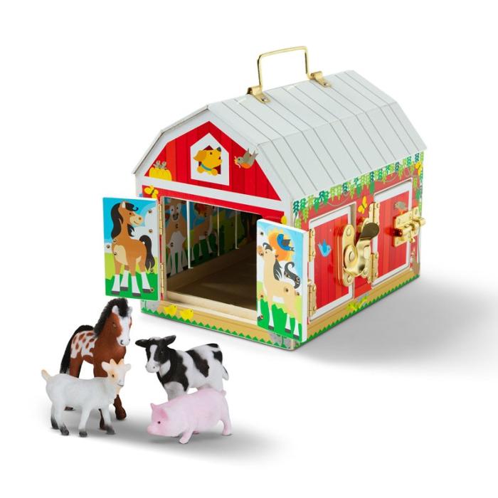 MND - MND Aktivitetsleksak Wooden Activity Barn Latches