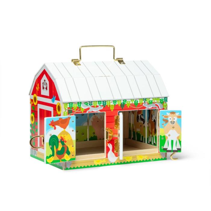 MND - MND Aktivitetsleksak Wooden Activity Barn Latches