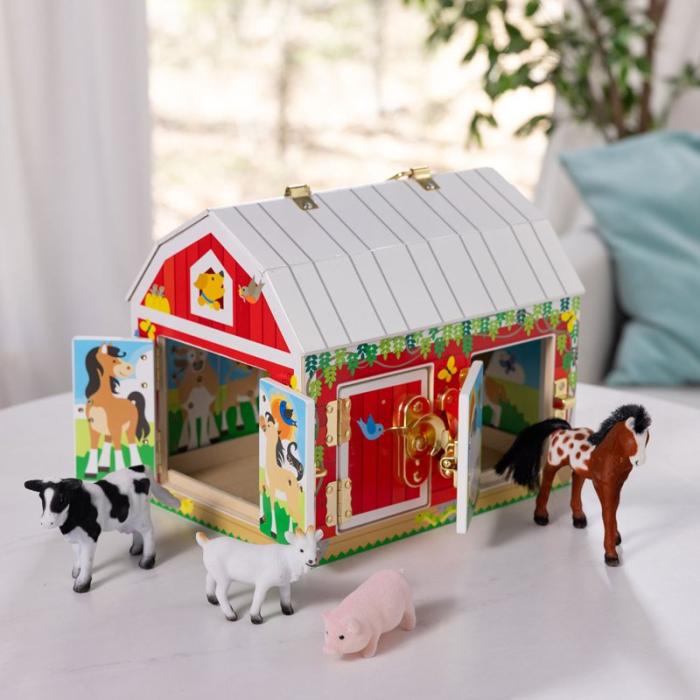 MND - MND Aktivitetsleksak Wooden Activity Barn Latches