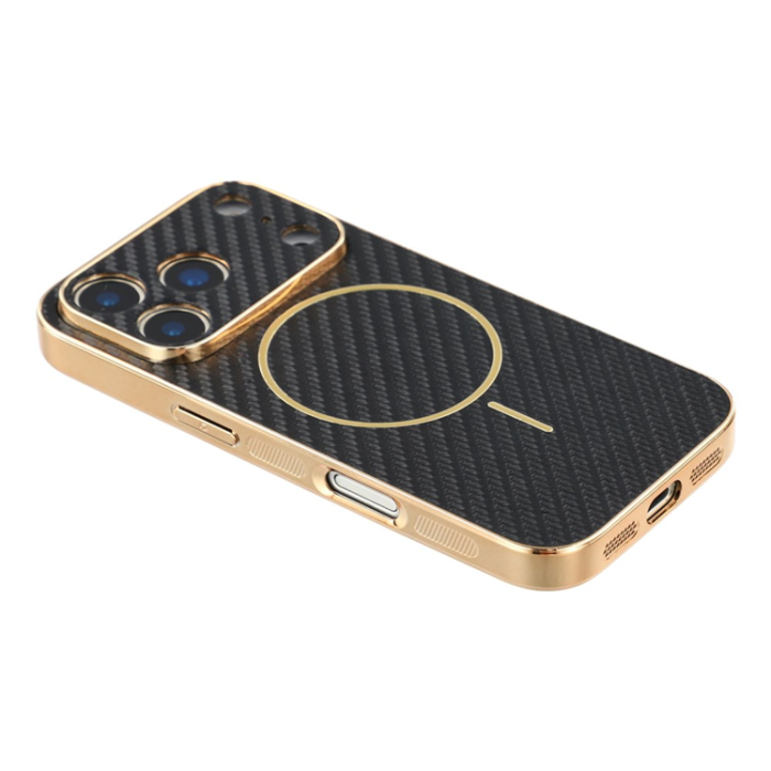 A-One Brand - iPhone 17 Pro Max Mobilskal MagSafe Carbon Fiber Electroplated