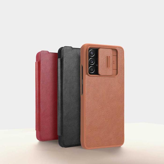 Nillkin - Nillkin Galaxy A73 Fodral Qin läder Holster - Brun