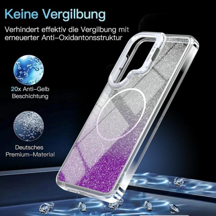 OEM - Mobilskal för Samsung Galaxy S26 Magnetiskt Glitter Shockproof TPU - Lila