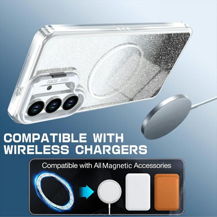 OEM - Mobilskal för Samsung Galaxy S26 Magnetiskt Glitter Shockproof TPU - Svart