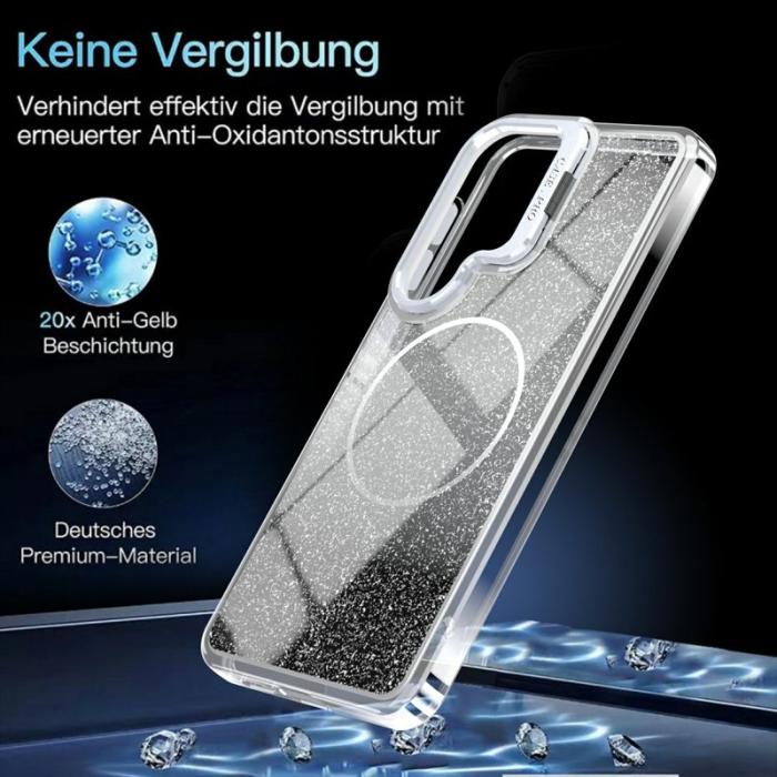 OEM - Mobilskal för Samsung Galaxy S26 Magnetiskt Glitter Shockproof TPU - Svart