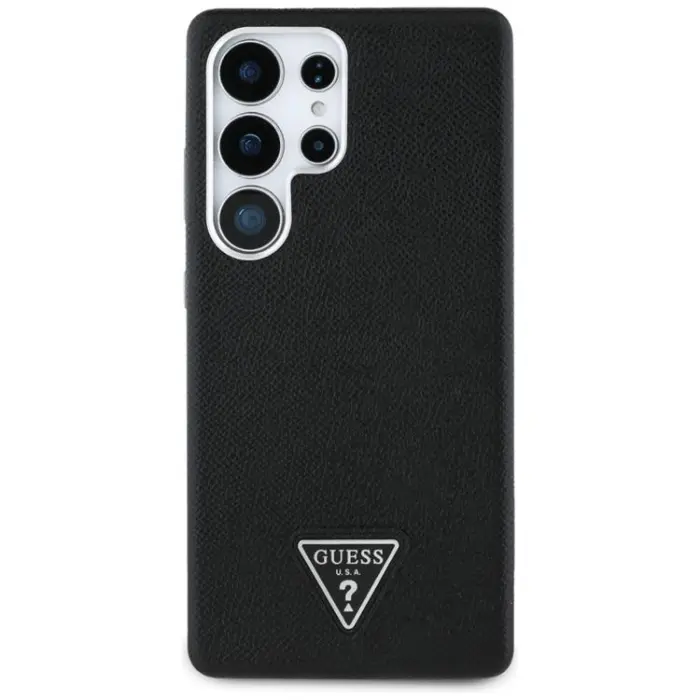 Guess - Guess Galaxy S25 Ultra Mobilskal MagSafe Grained Triangle Logo - Svart