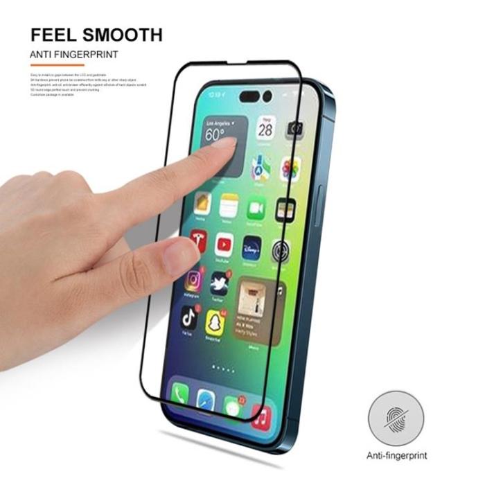 Mocolo - MOCOLO iPhone 14 Plus Härdat Glas Skärmskydd Full Glue HD - Svart