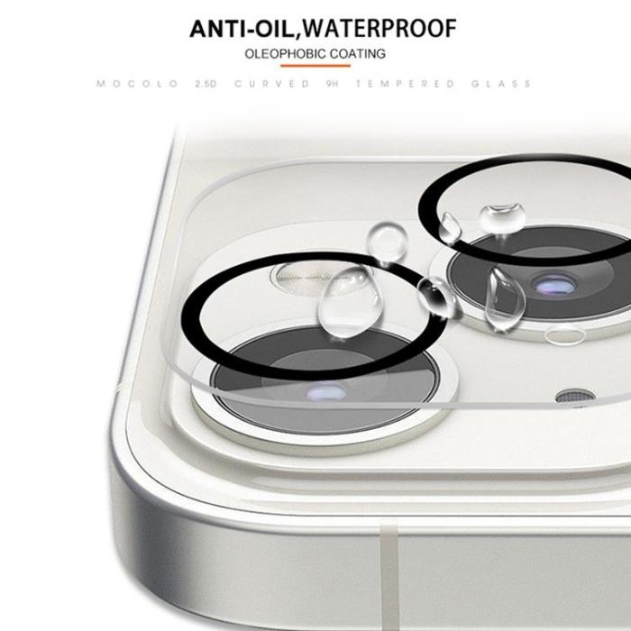 Mocolo - MOCOLO iPhone 14 Plus KameraLinsskydd i Härdat Glas 9H - Clear