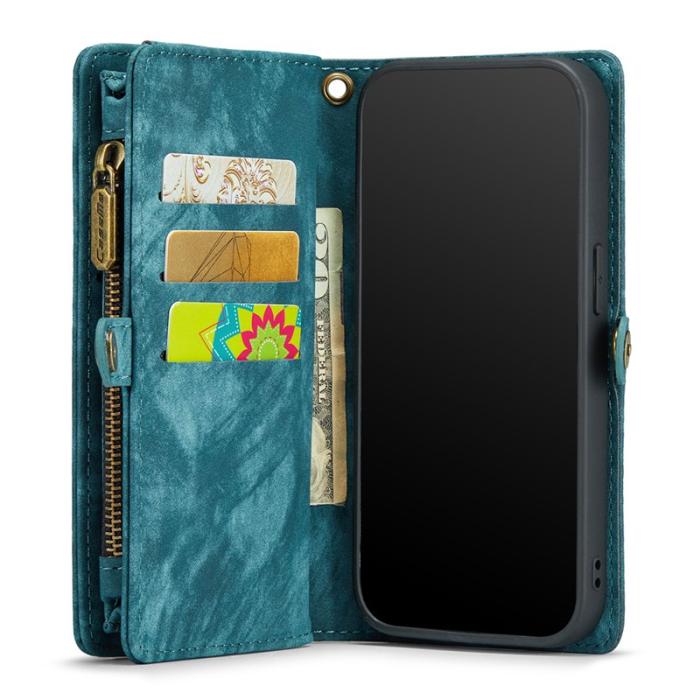 Caseme - CASEME 008 Mobilskal till iPhone 11 2-i-1 Magnetisk KonstLäder Blå