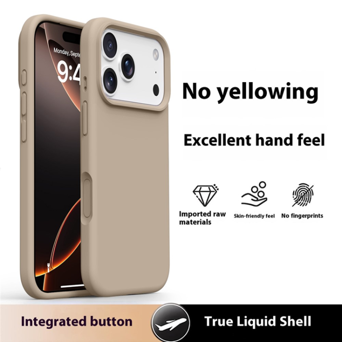 A-One Brand - iPhone 17 Pro Mobilskal Silikon Microfiber Lining - Coffee