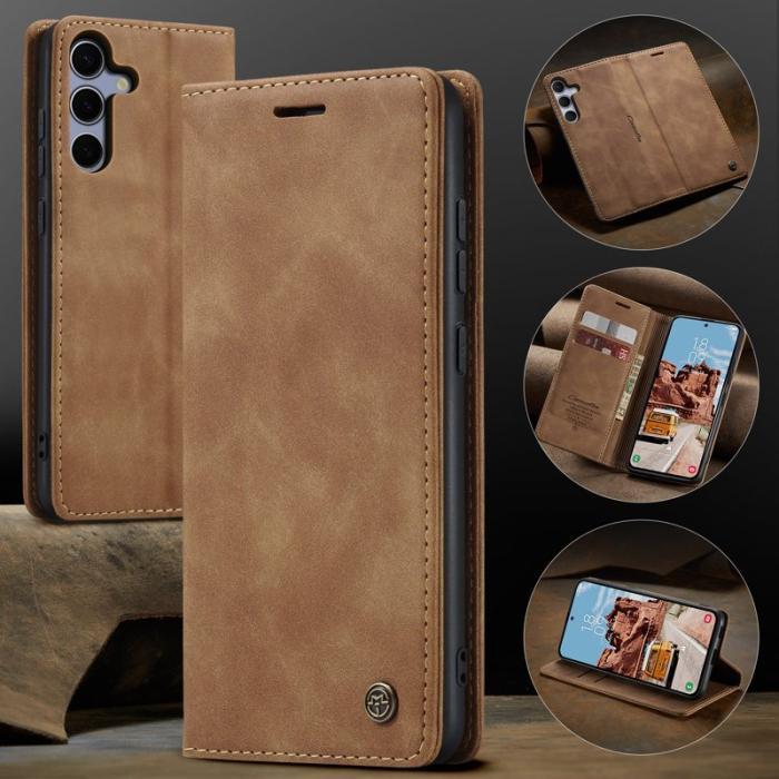 Caseme - CASEME 013 Plånboksfodral för Samsung Galaxy S25 FE - Brun