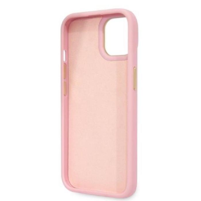 Guess - GUESS iPhone 14 Plus Skal Croco Collection - Rosa