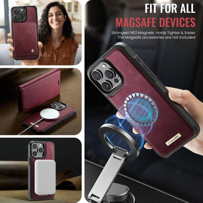 Caseme - CASEME C49 Fodral för iPhone 13 Pro 6.1 tum Röd