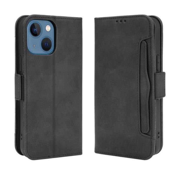 A-One Brand - iPhone 13 mini Plånboksfodral Magnetisk Läder - Svart