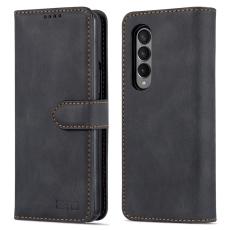 AZNS - AZNS Samsung Galaxy Z Fold3 Pl&aring;nboksfodral Konstl&auml;der - Svart