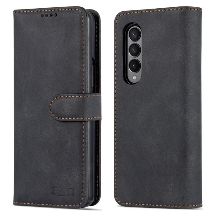 AZNS - AZNS Samsung Galaxy Z Fold3 Plånboksfodral Konstläder - Svart