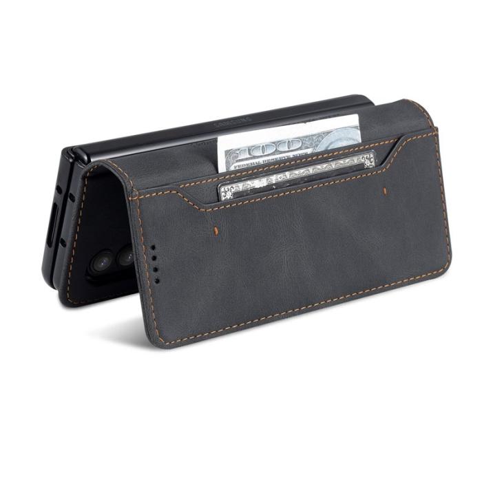 AZNS - AZNS Samsung Galaxy Z Fold3 Plånboksfodral Konstläder - Svart