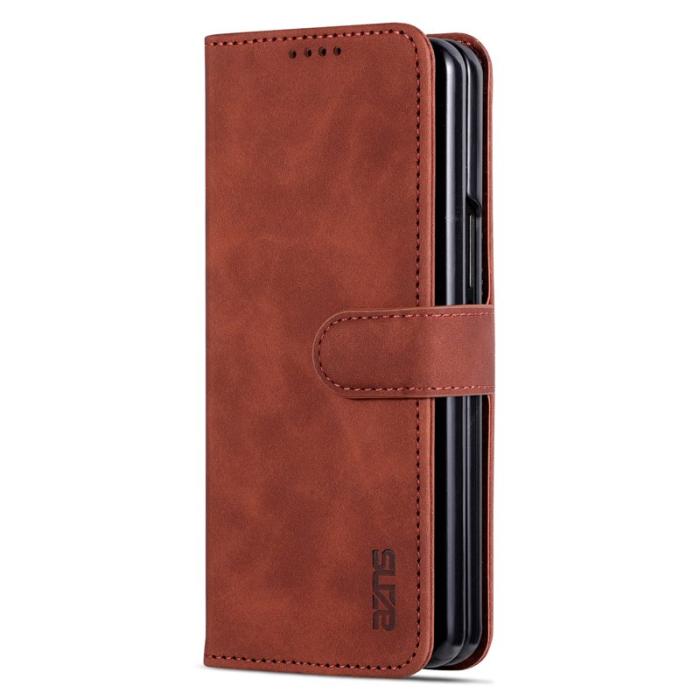 AZNS - AZNS Samsung Galaxy Z Fold4 5G Plånboksfodral Konstläder - Brun
