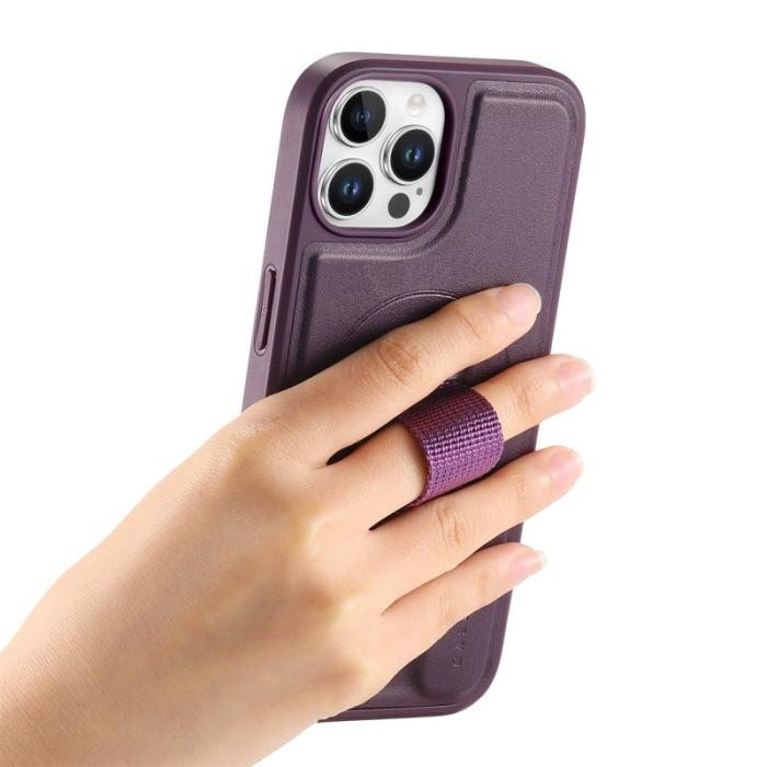 CASENEO - CASENEO iPhone 12 Pro Max Fodral KonstLäder - Lila