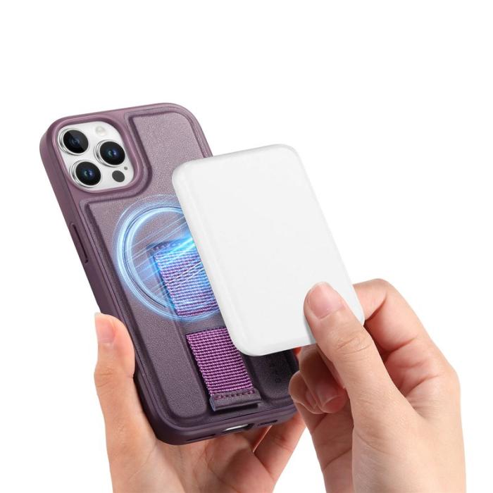 CASENEO - CASENEO iPhone 12 Pro Max Fodral KonstLäder - Lila