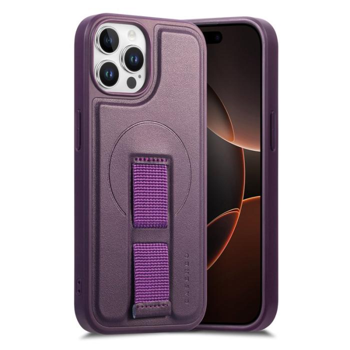 CASENEO - CASENEO iPhone 12 Pro Max Fodral KonstLäder - Lila