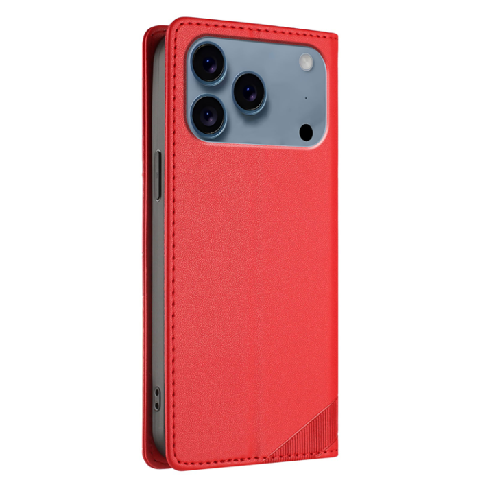 A-One Brand - iPhone 17 Pro Max Plånboksfodral Punk Style Imprinted - Röd