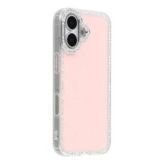 A-One Brand - iPhone 17 Mobilskal Rhinestone Edge - Glitter Ljusrosa
