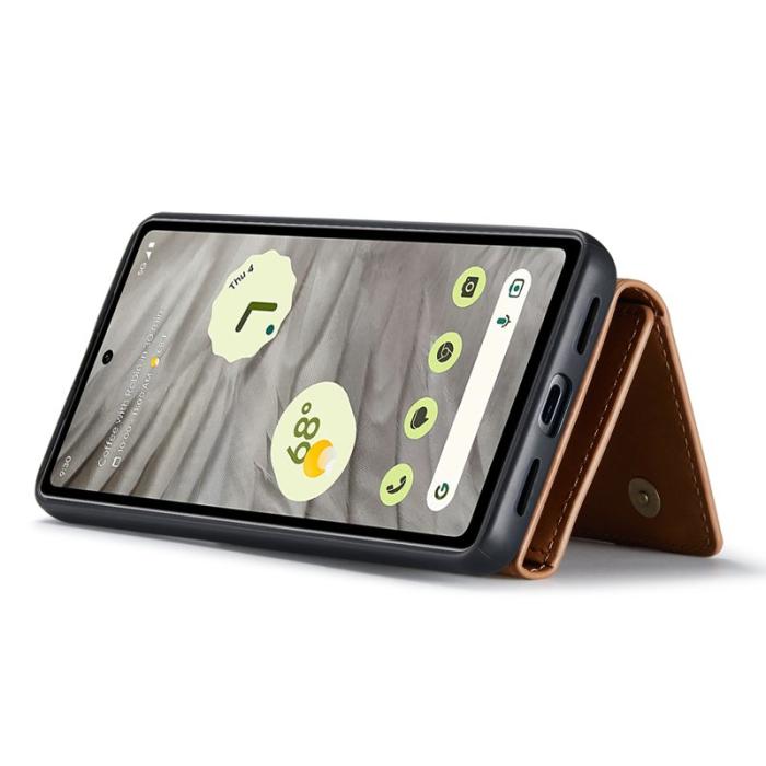 DG.MING - DG.MING Konstläder Plånboksfodral för Google Pixel 7a Magnetisk Brun