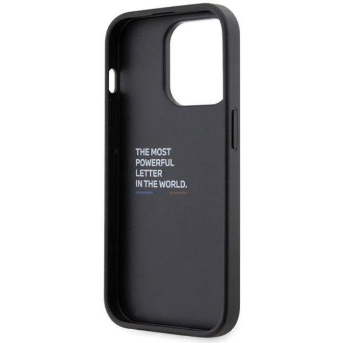BMW - BMW iPhone 14 Plus Mobilskal Grip Hot Stamp - Svart