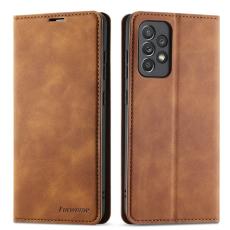 FORWENW - FORWENW Fantasy Series Pl&aring;nboksfodral f&ouml;r Samsung Galaxy A52 - Konstl&auml;der - Brun