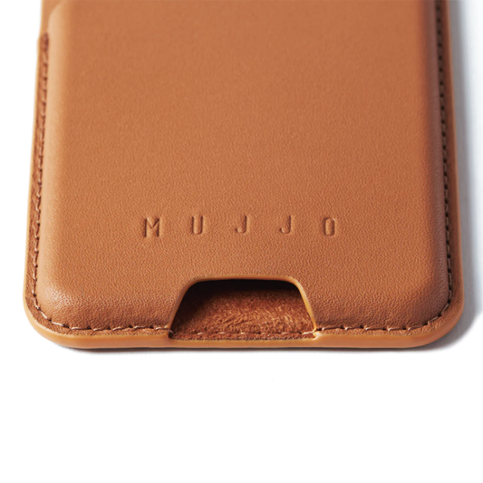 Mujjo - Mujjo Magsafe Läder Korthållare - Tan