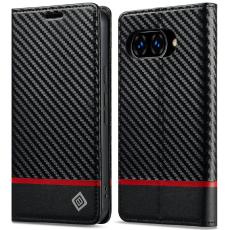 LC.imeeke - LC.IMEEKE Google Pixel 9a Konstl&auml;der Pl&aring;nboksfodral - Kolfiber - Vit